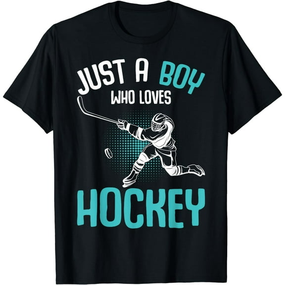 Just a Boy who loves Hockey Player Ice Hockey Kids Boys T-Shirt
