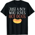 thumbnail image 1 of Just a Boy who loves Hot Dogs Hotdog Lover Funny Creative Graphic T-Shirt, 1 of 3