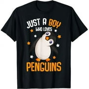 Just a Boy who loves Penguins Kids Boys Penguin Lover T-Shirt