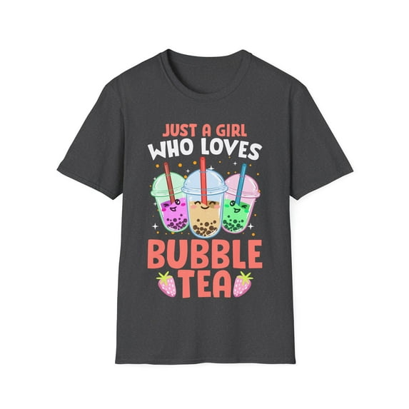 Just a Girl Boba Tea Milk Tea Bubble Lover Novelty Unisex Softstyle T-Shirt