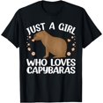 thumbnail image 1 of Just a Girl Who Love Capypara Rodent Animal Unisex T-Shirt for Men Women Kids Toddler,Black Color,Size 3T, 1 of 5