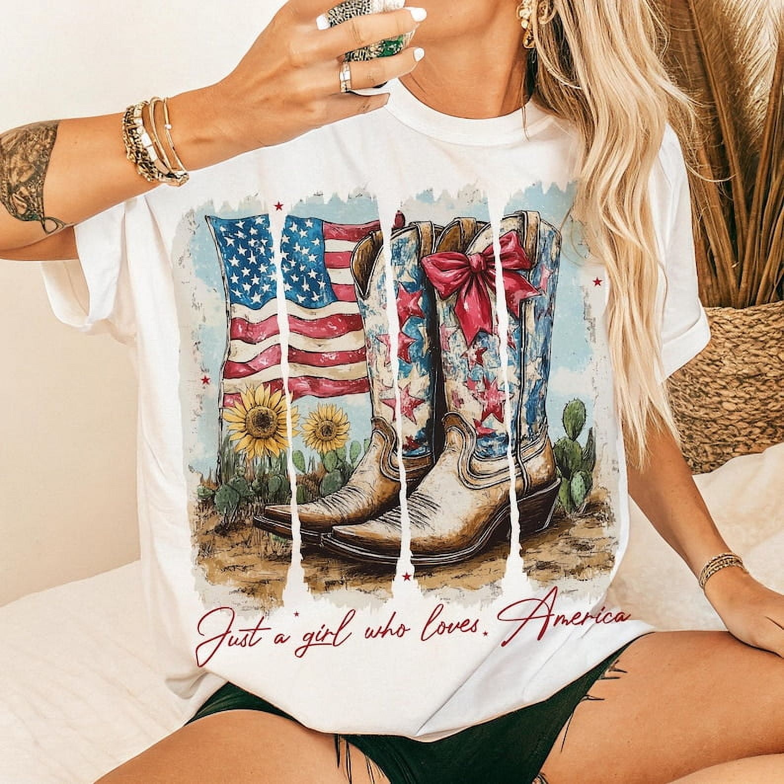 Patriotic Women's Crop Tank Top - USA Flag Graphic, Soft Stretchy Fabric For 4th Of July & Summer