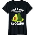 thumbnail image 1 of Just a Girl Who Loves Avocado Graphic Novelty Avocado T-Shirt, 1 of 3