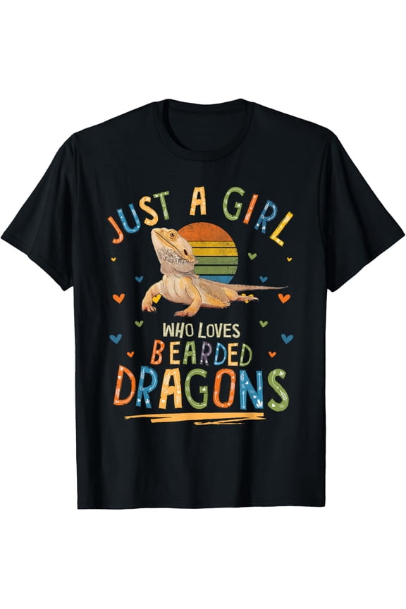Just a Girl Who Loves Bearded Dragons Womens T-Shirt