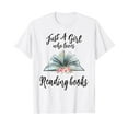 thumbnail image 1 of Just a Girl Who Loves Books Lover Bookworm Bookaholic Reader T-Shirt, 1 of 1