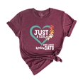 thumbnail image 1 of Just a Girl Who Loves Cats Shirt, Cute Cat Lover Shirt, Cat Person Shirt, Cat Mom Shirt, Animal Lover Shirt, Kitten Shirt, 1 of 1