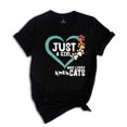 thumbnail image 1 of Just a Girl Who Loves Cats Shirt, Cute Cat Lover Shirt, Cat Person Shirt, Cat Mom Shirt, Animal Lover Shirt, Kitten Shirt, 1 of 1