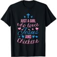 thumbnail image 1 of Just a Girl Who Loves Chickens And Jesus Religious Chickens T-Shirt, 1 of 4