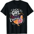 thumbnail image 1 of Just a Girl Who Loves Chickens Girl Chicken Hen T-Shirt, 1 of 4