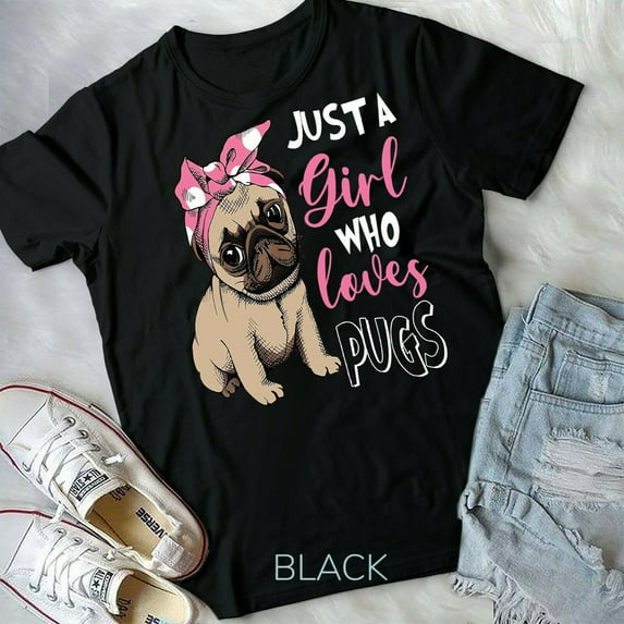 Just a Girl Who Loves Cute Pug Dog Lover Gifts Unisex Form T-shirt Youth T-shirt