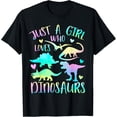 thumbnail image 1 of Just a Girl Who Loves Dinosaurs - Cute Dinosaur Teen Girls T-Shirt, 1 of 4