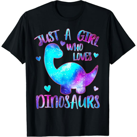 Just a Girl Who Loves Dinosaurs - Diplodocus Dinosaur Theme T-Shirt