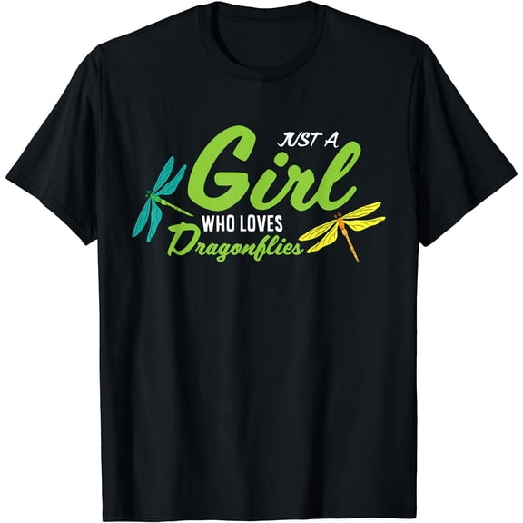 Just a Girl Who Loves Dragonflies Cute Dragonfly T-Shirt
