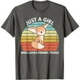 thumbnail image 1 of Just a Girl Who Loves Fennec Foxes Cute Fennec Fox Kawaii Unisex T-Shirt for Men Women Kids,Charcoal Color,Size 4XL, 1 of 5
