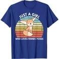 thumbnail image 1 of Just a Girl Who Loves Fennec Foxes Cute Fennec Fox Kawaii Unisex T-Shirt for Men Women Kids,Royal Blue Color,Size 4XL, 1 of 5