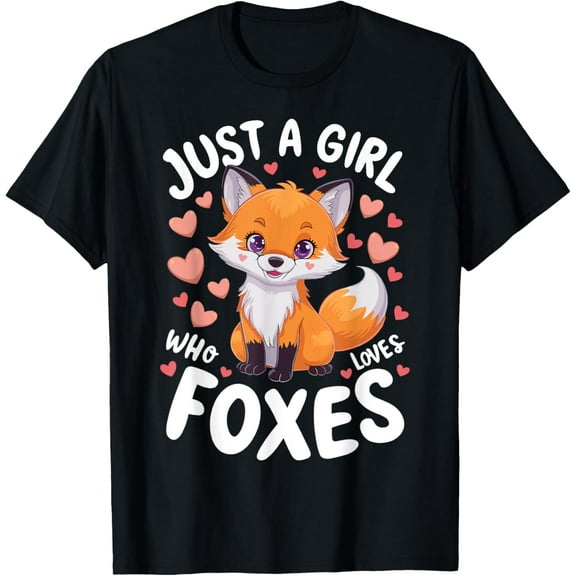 Just a Girl Who Loves Foxes Cute Fox T-Shirt
