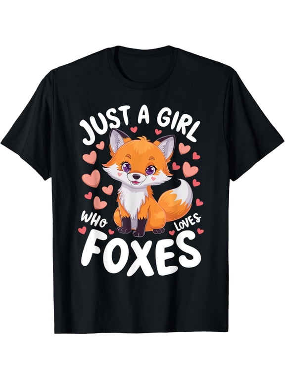Just a Girl Who Loves Foxes Cute Fox T-Shirt
