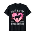 thumbnail image 1 of Just a Girl Who Loves German Shepherds Dog Mama Pet Lover T-Shirt, 1 of 3