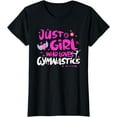 thumbnail image 1 of Just a Girl Who Loves Gymnastics T-Shirt, 1 of 3