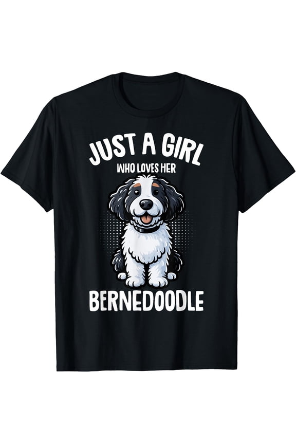 Just a Girl Who Loves Her Bernedoodle Dog Kids T-Shirt
