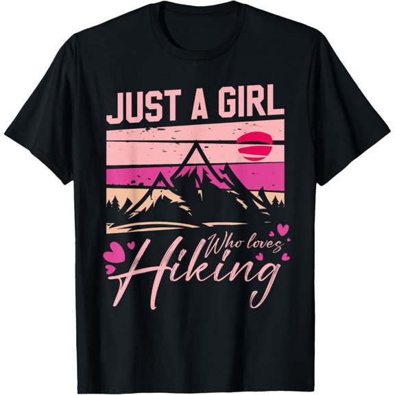 Just a Girl Who Loves Hiking Cute Mountain Girls Trip 2024 T-Shirt