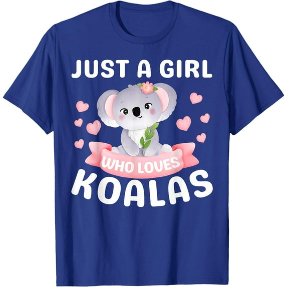 Just a Girl Who Loves Koala Bear Funny Christmas Birthday Softstyle Unisex T-Shirt,Royal Blue Color,Size YXL