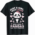 thumbnail image 1 of Just a Girl Who Loves Pandas Cute Panda Girl Gift T-Shirt, 1 of 5