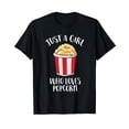thumbnail image 1 of Just a Girl Who Loves Popcorn Cinema Movies Women Popcorn T-Shirt, 1 of 5