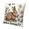 thumbnail image 1 of Just a Girl Who Loves Rabbits Pillow Covers 18x18, Rabbit Gifts for Girls Rabbit Lovers, Bunny Gifts for Bunny Lovers, Rabbit Pillow Cover, 1 of 5