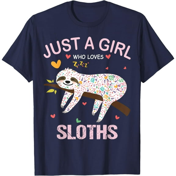 Just a Girl Who Loves Sloths Animal Lover Unisex T-Shirt for Men Women Kids Toddler