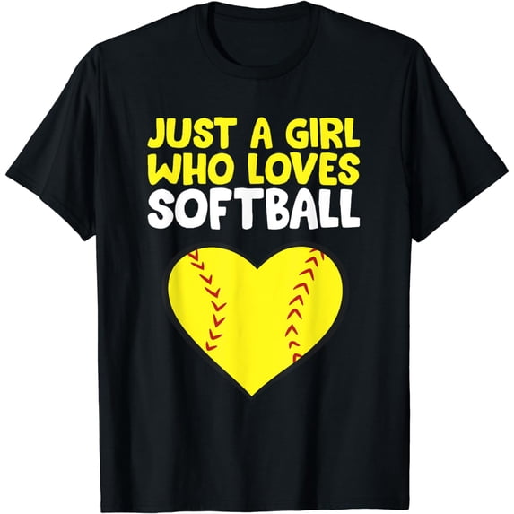 Just a Girl Who Loves Softball T-Shirt