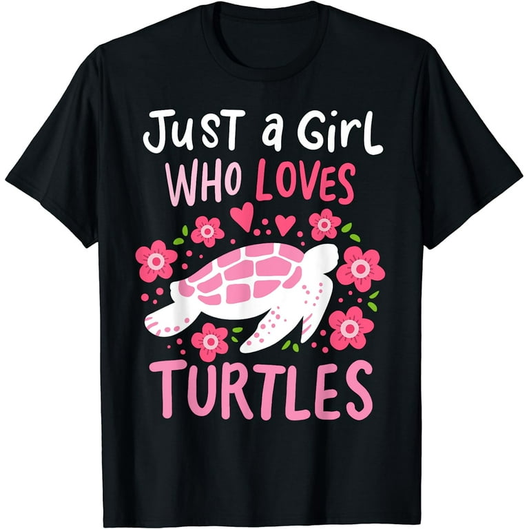 Vintage Sea Turtle T-Shirt - Just A Girl Who Loves Turtles Vintage Sea Turtle T-Shirt - Just A Girl Who Loves Turtles