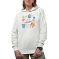 thumbnail image 1 of Just a Girl Who Loves Winter, Cute Hand Drawn Christmas Season Art Merch Gift, White Hooded Sweatshirt or Hoodie, Medium, 1 of 5