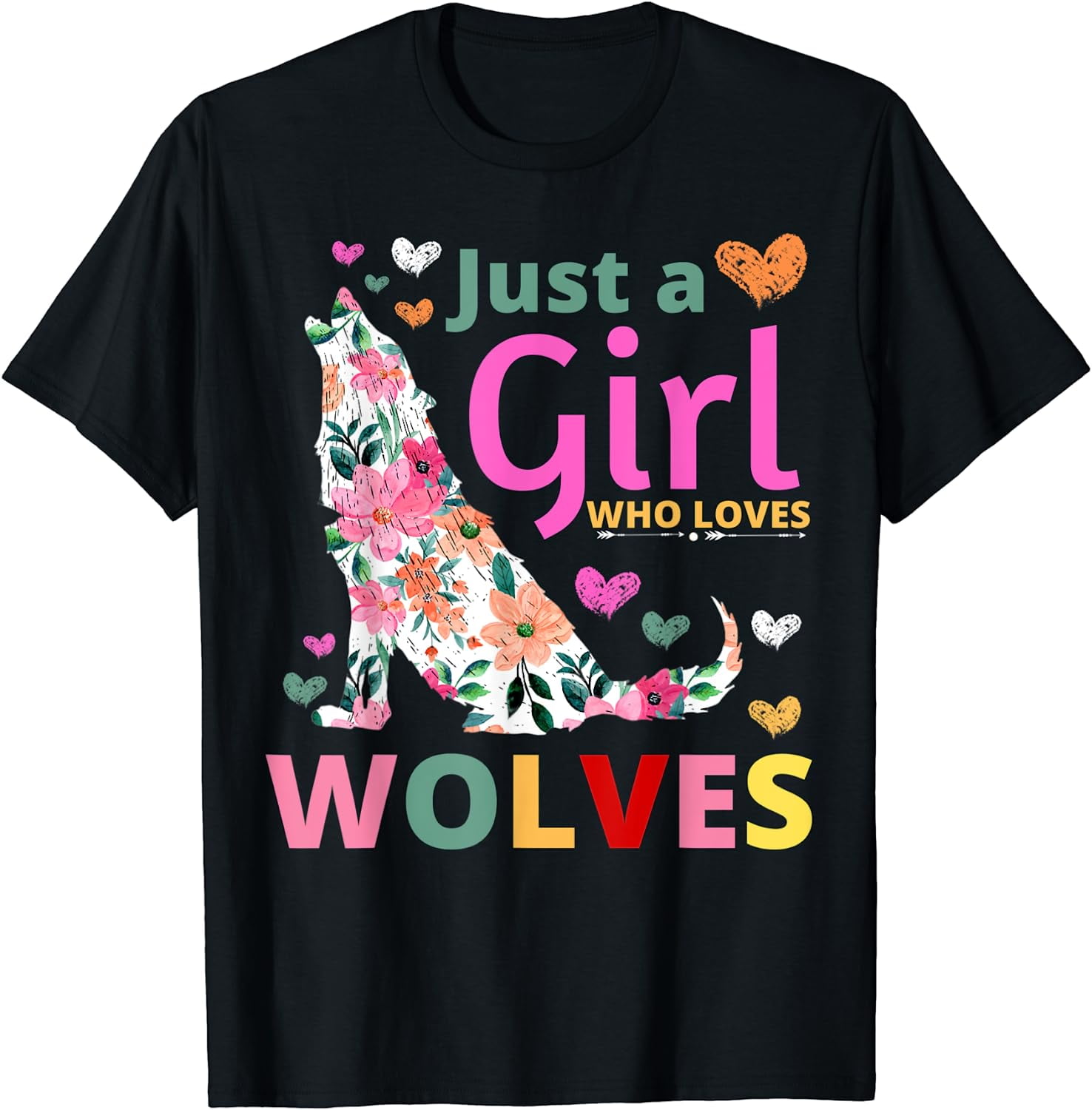 Howling Wolf Watercolor Tee - Girl Who Loves Wolves Shirt Howling Wolf Watercolor Tee - Girl Who Loves Wolves Shirt