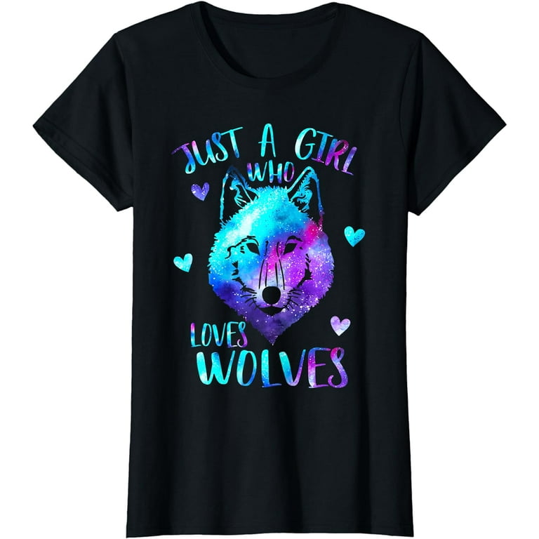 T Shirts For Women And Girls Graphic Galaxy Wolf T Shirts For Women And Girls Graphic Galaxy Wolf