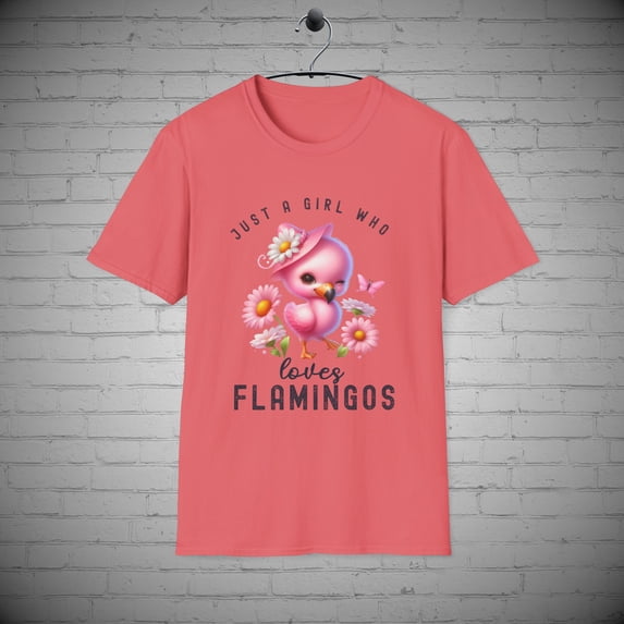Just a Girl who Loves Flamingos t-shirt, Flamingo tee, Flamingo Lover Gift