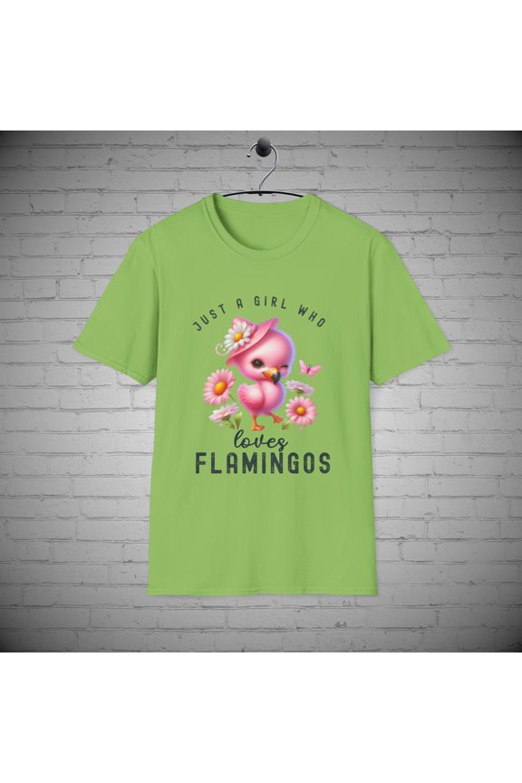 Just a Girl who Loves Flamingos t-shirt, Flamingo tee, Flamingo Lover Gift