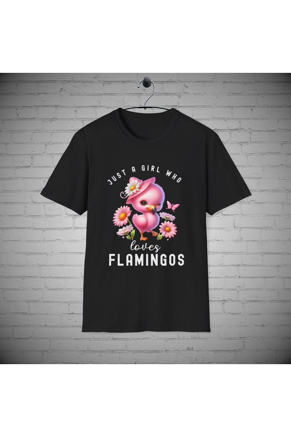Just a Girl who Loves Flamingos t-shirt, Flamingo tee, Flamingo Lover Gift