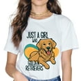 thumbnail image 1 of Just a Girl who Loves Golden Retrievers T-Shirt, 1 of 4
