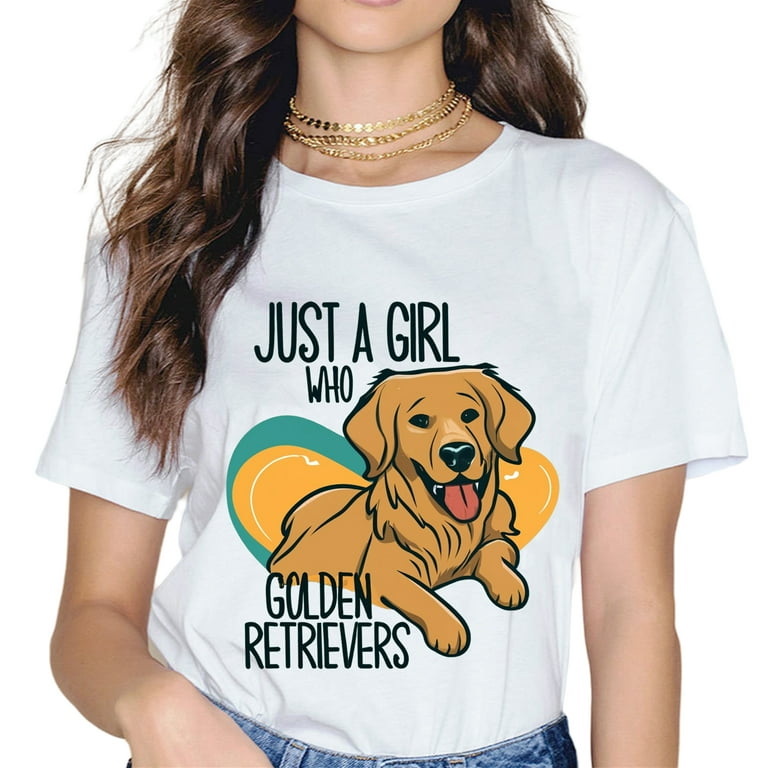 Girl Who Loves Golden Retrievers Dog Gifts T-Shirt Girl Who Loves Golden Retrievers Dog Gifts T-Shirt
