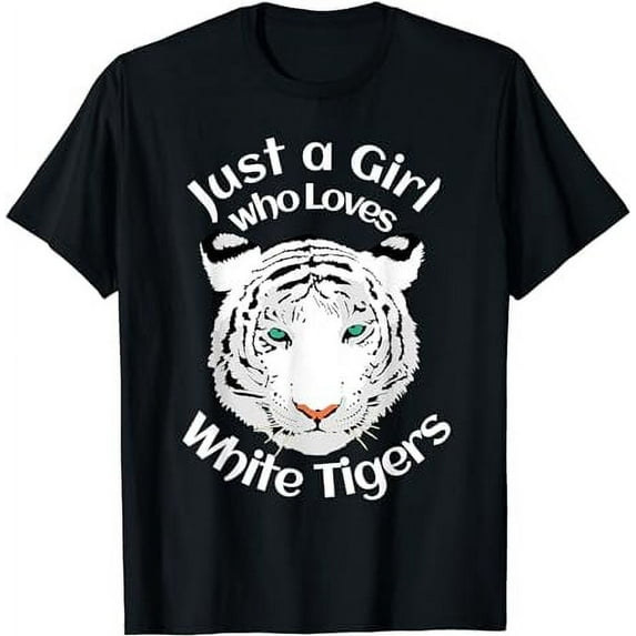Just a Girl who Loves Tigers - White Tigers T-Shirt