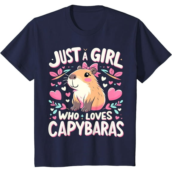 Just a Girl who loves Capybaras Unisex T-Shirt for Men Women Kids Toddler