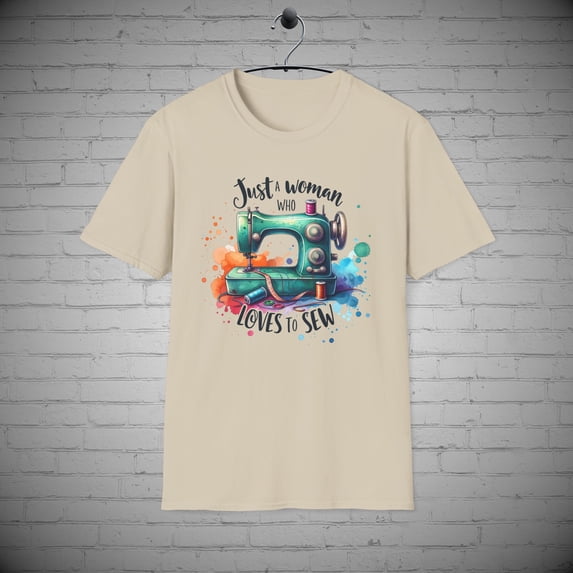 Just a Woman who Love to See T-Shirt, Love to Sew tee, Sewing Gift