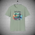 thumbnail image 1 of Just a Woman who Loves to Sew T-Shirt, Sewing Gift, Quilter Lover tee, 1 of 1