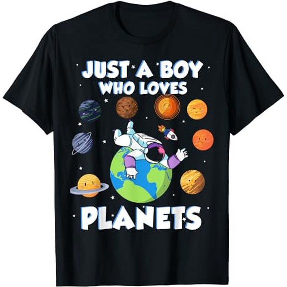Just a boy who loves planets Astrology Science Solarsystem T-Shirt