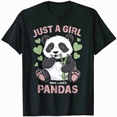 thumbnail image 1 of Just a girl who loves Pandas T-Shirt Bear Panda Lover Gift, 1 of 5