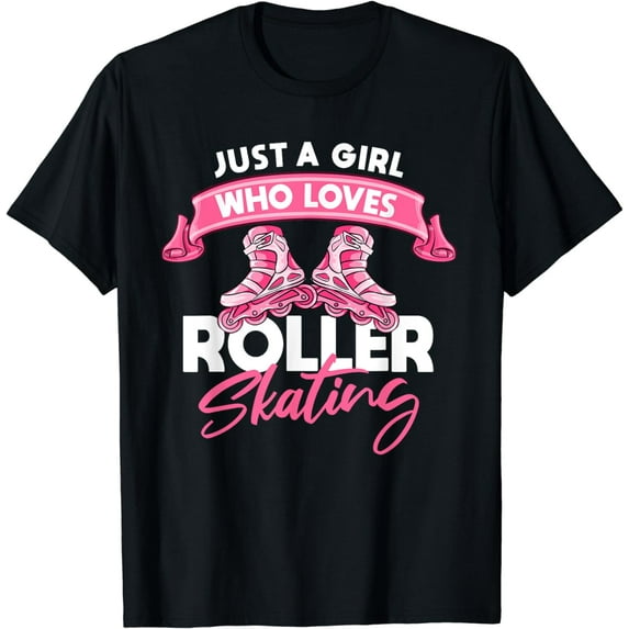 Just a girl who loves Roller Skating, Retro Roller Blading T-Shirt
