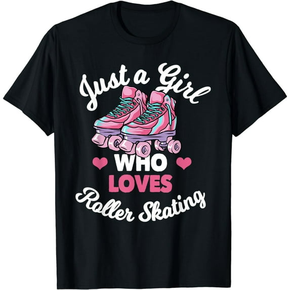 Just a girl who loves Roller Skating, Retro Roller Blading T-Shirt