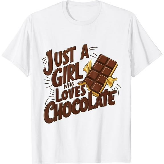 Just a girl who loves chocolate Funny Chocolate For Kids T-Shirt