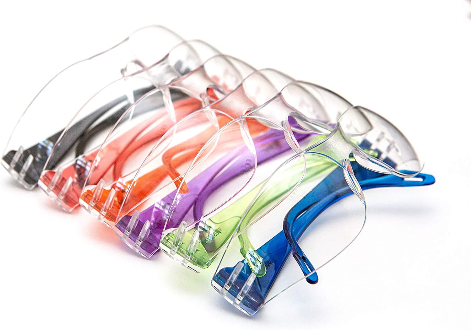 G & F Just for Kids Safety Goggles with Clear Lens B & C Rays, Safety Eyewear, 6 Colors Each Pack